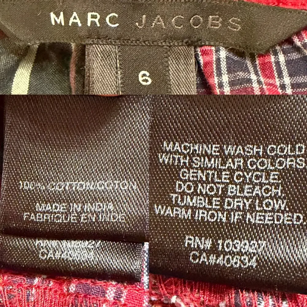Vintage Marc Jacobs Plaid Patchwork Dress Womens size 6 FW 2005 Runway - Picture 14 of 16